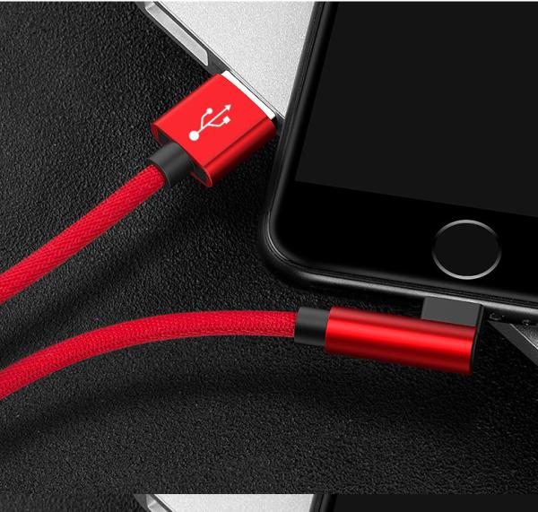 Braided Usb Mini B Charging Cable 2.0 Universal 8 Pins Connector 90 Degree Angle
