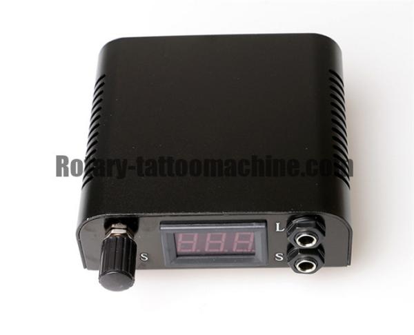 Black Color Tattoo Machine Power Box Dual Connectors Output Current 2A Max