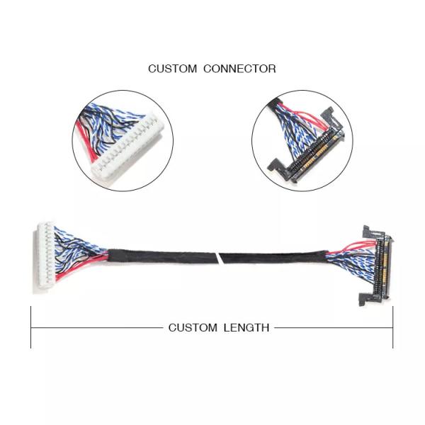 60 Pin LVDS Cable IPEX Cable 20679-030T-01 Weather Resistance