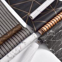 Matt Black Marble PVC film de envolvimento para painéis de parede, laminação de móveis