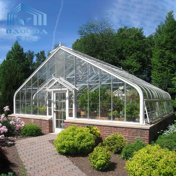 Tienda de aluminio hortícola antienvejecedora del invernadero con la hoja de cristal