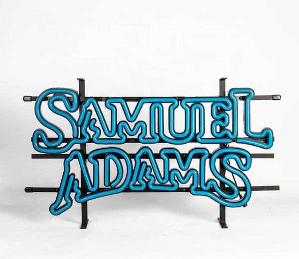 parede de 18cm que monta o sinal de néon 3d Logo Blue de néon do PVC do UL