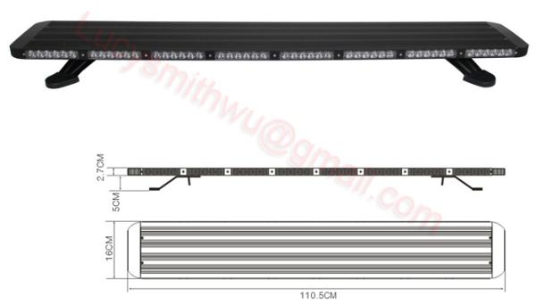 New 44'' 1W LED Vechile lightbar, Low-Profile  Light Bar, lysbjelke  BARA DE LUCE Roterande varningsljus，גשר תאורה LED