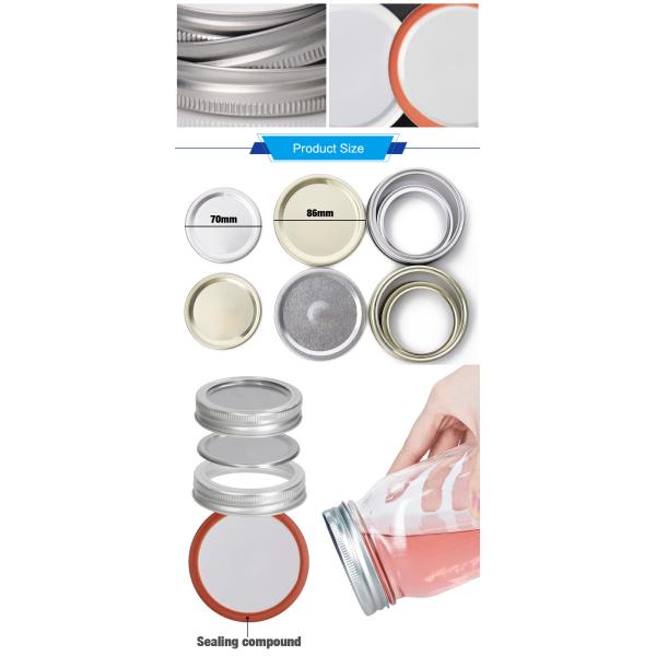 Настройка логотипа Красочный широкий рот Золото 70 мм Металлический оловянный воздухонепроницаемый крышка F