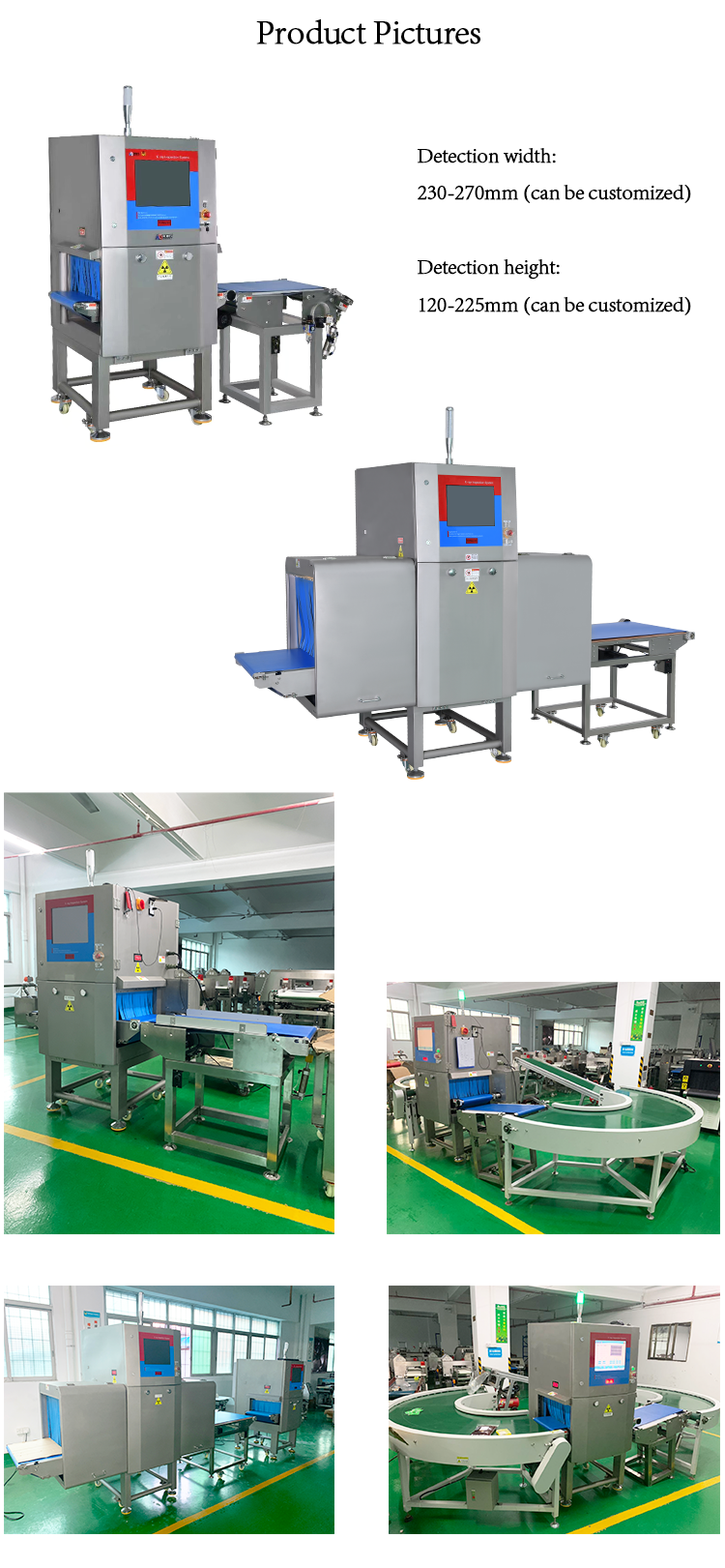 Metal Detector X Ray Machine Food Grade X Ray Inspection Machine