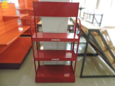 Red Engine Oil Display Light Duty Storage Rack Custom Logo 440mm Width