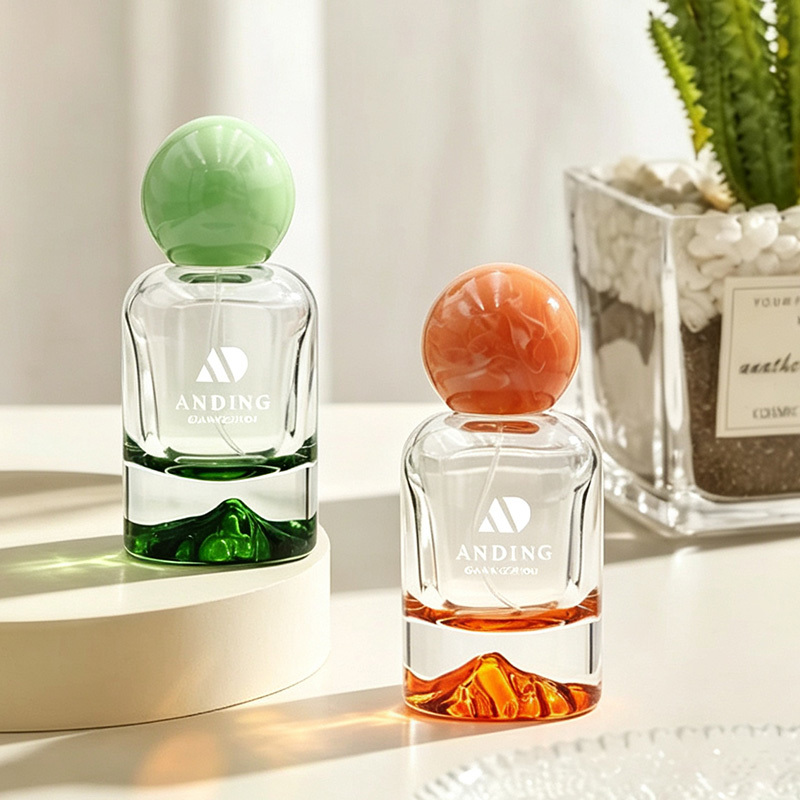 50ml Glass Perfume Bottle Empty Round Cap Cylinder Spray Crimp Neck