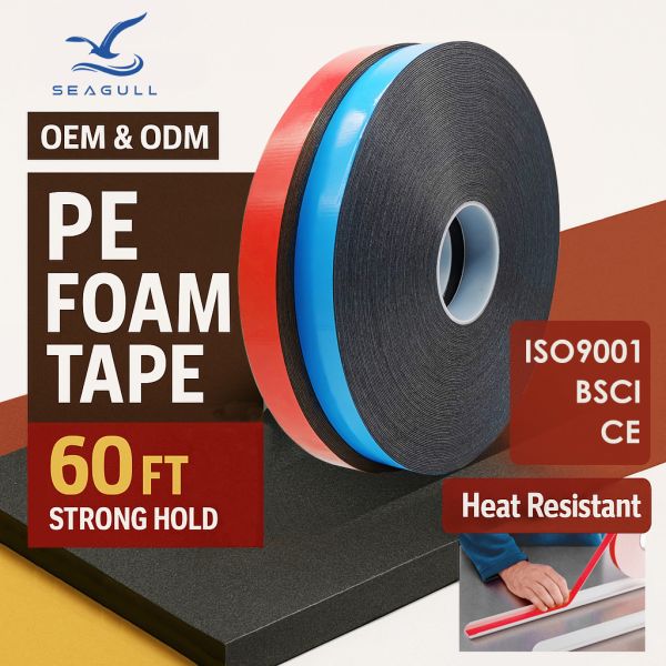 High Density Double Sided Adhesive PE Foam Tape For Construction Decoration