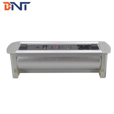 Office furniture motorized flip up desk power socket outlet with usb