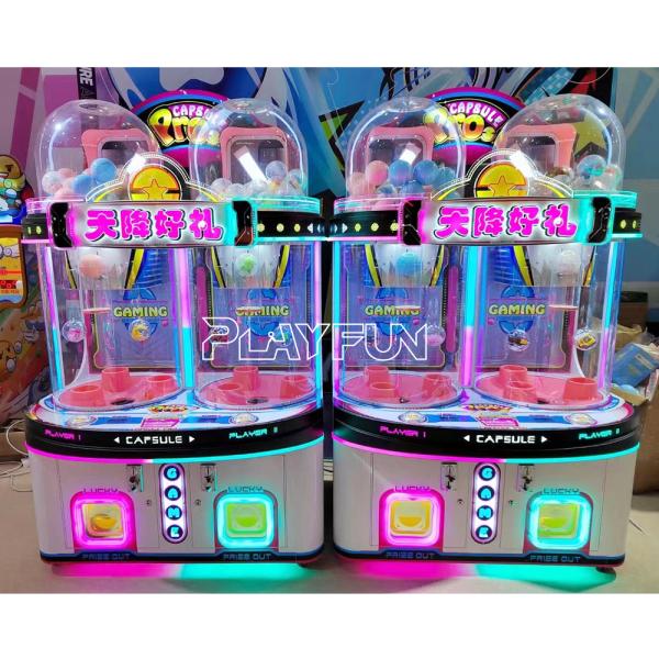 Popular Commercial Gift Vending Lucky Ball Drop 2 Palyers Coin Operated Capsule Pro Prizes Arcade Game Machine for Amusement