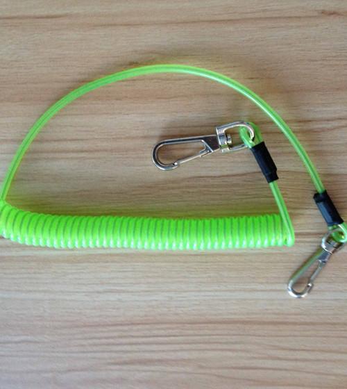 Safety lanyard spring coil cable heavy duty hook good strong stainless steel wire coil
