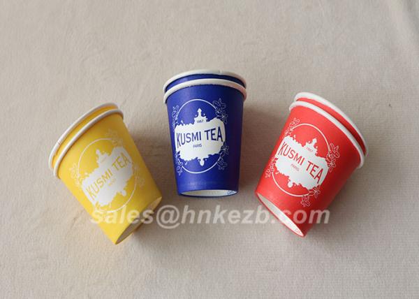 PLA Coated 100% Compostable Single Wall Paper Cups 8oz Environmental Friendly