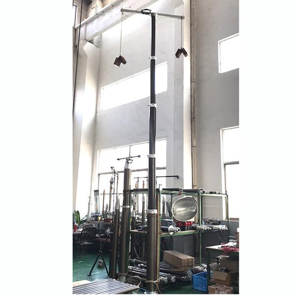 6m CCTV poles/pneumatic telescopic mast/telescoping mast/aluminum telescopic mast