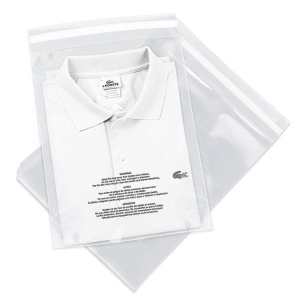 2mils Resealable Clear Self Adhesive Bags OPP Poly For Clothing