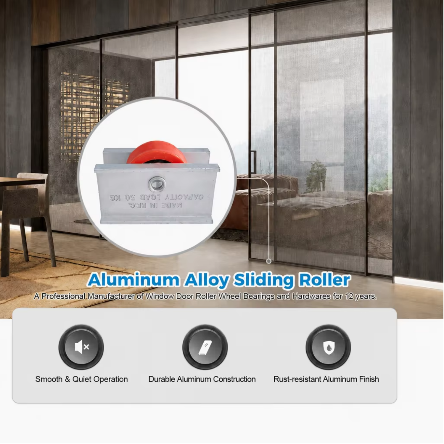 UPVC Window Fit Single Wheel Type Factory Direct Sliding Door Roller and Window Roller for Hardware Wholesale
