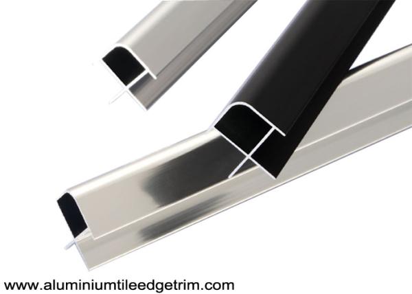 Bathroom Aluminium Tile Edge Trim For External / Exterior Corner