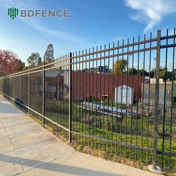 Fire-Retardant Steel Tubular Picket Fence Safety Certified