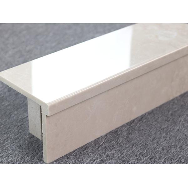 Light Yellow Interior Marble Stairs Decorative 0.5% Water Absorption