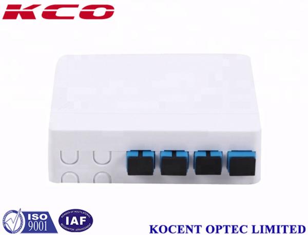 4 Cores Fiber Optic Termination Cabinet ABS PC Material 0.15dB Insertion Loss