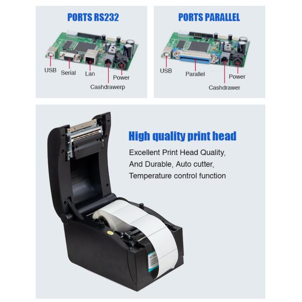 Принтер штрихкода ярлыка 203DPI 80mm 58mm сразу термальный