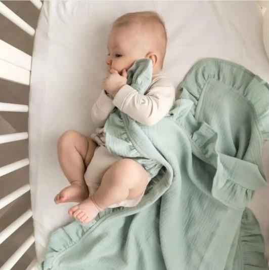 Kids Products Soft Cotton Flannel Breathable Microfiber Filling In White Blue Green