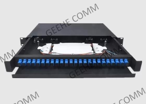 24 Port LC Splice Tray 19 Inch 1U Rack Mount Fiber Patch Panel