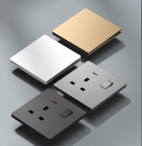 Factory Wholesale 10A, 13A, 16A, 20A, 45A New Design PC Ultra-thin Modern Luxury Wall Switch Socket
