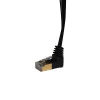 Cabo protegido preto de Gigabit Ethernet do cabo ethernet 10 da categoria 7