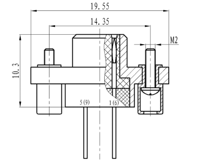 J30J Series 9-Core Micro Rectangular Plug Connector – Screw Crimp Wire Type