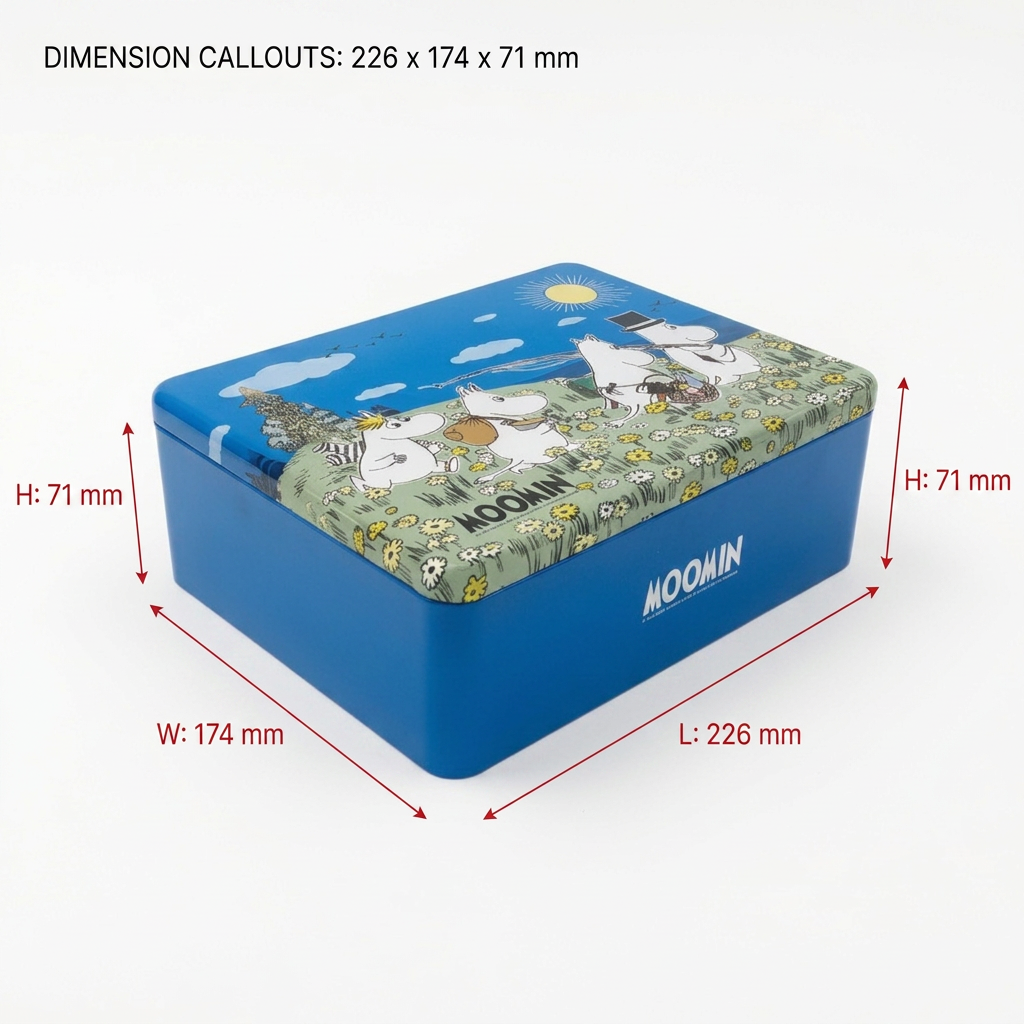 Customized Durable Rectangular Metal Storage Tin with Lid Canister for Cookies, Snacks, Kitchen Organization