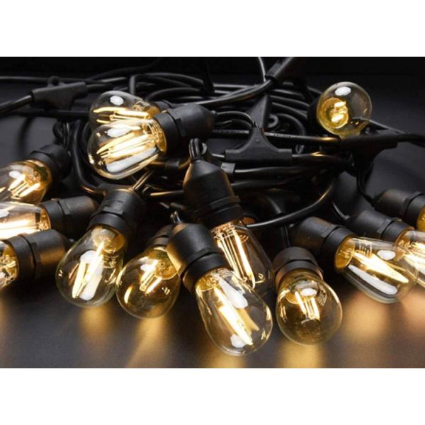 S14 Outdoor Waterproof Lamp String 15M 15 Head Festival Decoration Outdoor Waterproof Lamp String