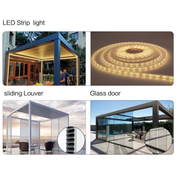 Contemporary Aluminum Pergola Gazebo With Wind Resistance Up To 60 Mph And Adjustable Shade