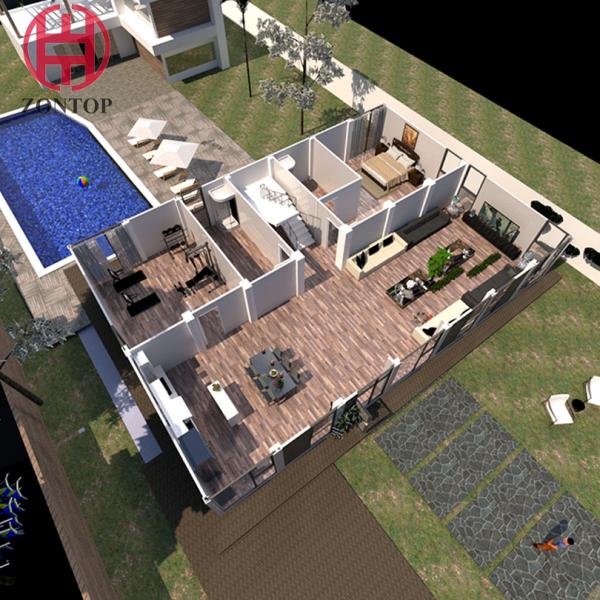 Zontop Factory Sale Shipping Container Homes Sandwich Panel Mexico Prefab Container House