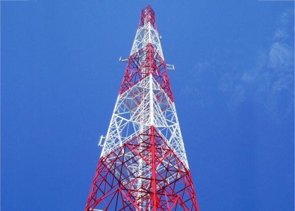 DIN7989 Washers Reliance 4g Tower , 45m Galvanized Mobile Cell Phone Tower