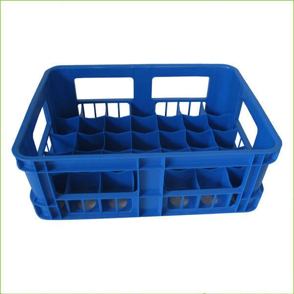 24 Bottle, Customized Mesh Plastic Package Crate Glass Wine Juice Bottle Crate With Gard Storage Transport Boxes 24 Glass Beer Crate