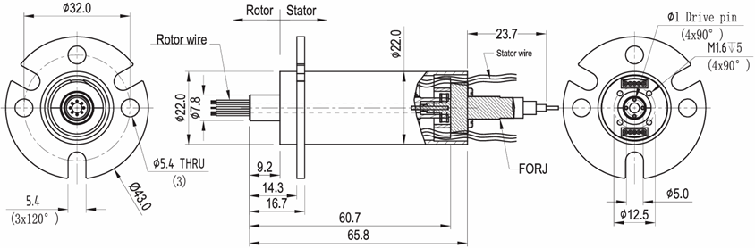 High Speed Rotary Joint IP54 Fiber Optic Hybrid Rotary Joint Compatible With Multiple Protocols