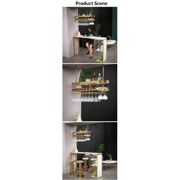 Acrylic Bar Gold Wine Holder Glasses Racks Storage Stainless Steel frame