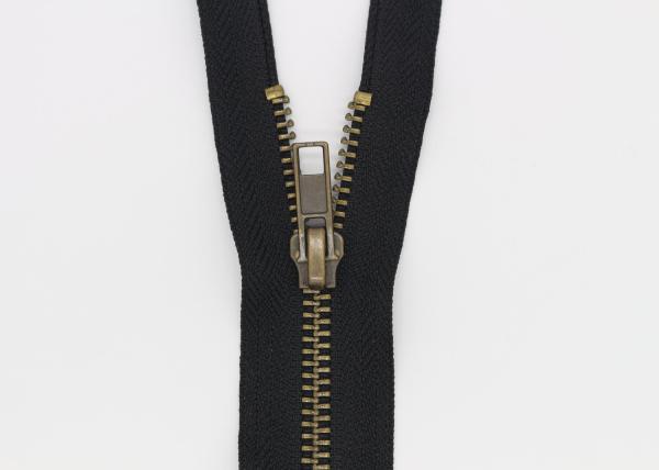 Double Metal Open End Fire Retardant Zippers 36 Inch Antique Brass Metal Zipper