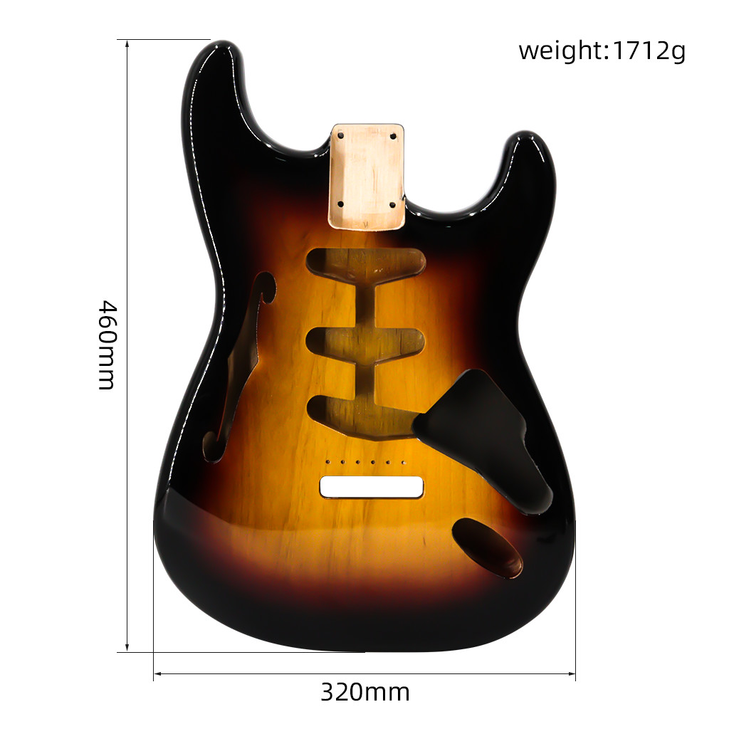 Alder Wood SSS ST Гитарный корпус высокий глянцевый 460*320 мм