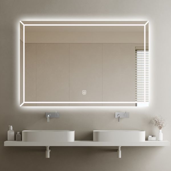 Anti Fog Hotel Mirrors Rectangle Bathroom Vanity Mirror Shatterproof