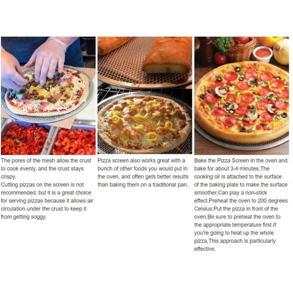 Food Grade Wire Mesh Filter Disc , Stainless Steel / Aluminum Pizza Screen