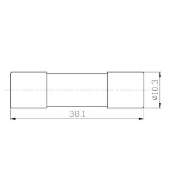 Fusible auto automotriz niquelado 10x38m m del vidrio de tubo del oro del sistema estéreo amperio del audio para el automóvil 5AG AGU