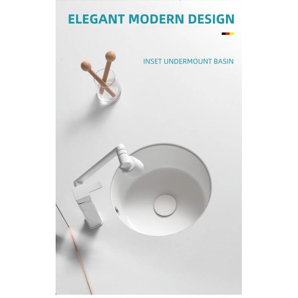 Streamlined Inset Bathroom Sink Bowl Undercounter Bathroom Basin OEM