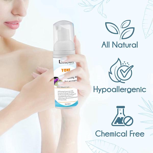 60ML Feminine Intimate Foaming Wash Balances Women Vaginal Health PH