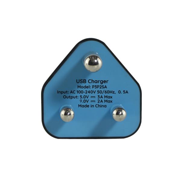 SA Plug USB Charger with USB-C and USB-A Ports 5V 3.4A