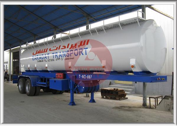 Stainless Steel Milk Tank Trailer , Water Tanker Truck Trailer 40000l Multifunctional