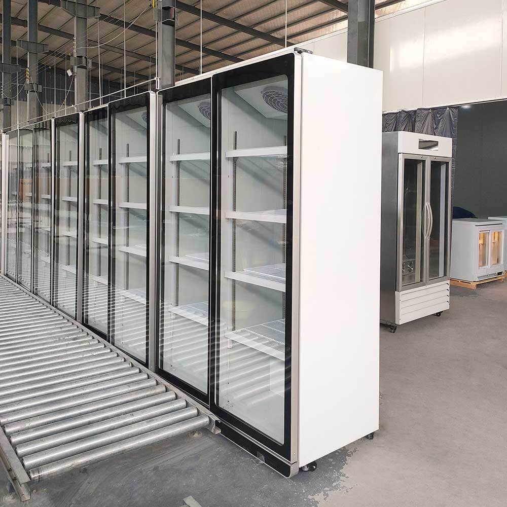 Single Door Display Glass Door Freezer Vertical Beverage Milk Refrigerated Display Cooler