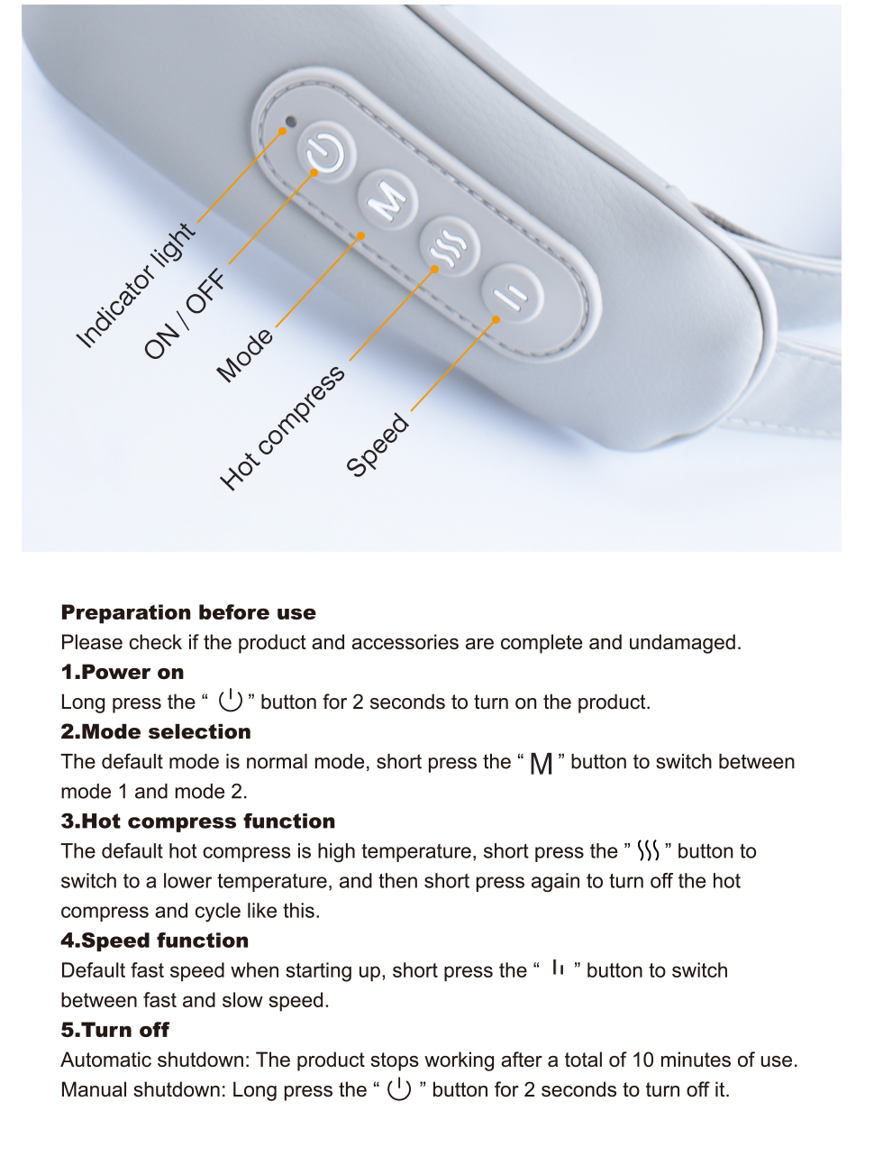 Therapy Cordless-Neck & Shoulder Massager Pillow Deep Kneading Neck Hand-Shaped Wireless Shoulder Massager