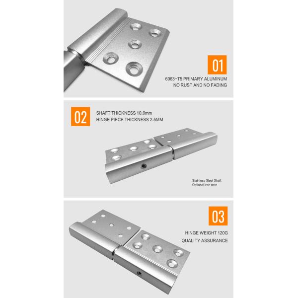 Плоские тяжелые двери из алюминия с шестеренками аксессуары серебро или на заказ