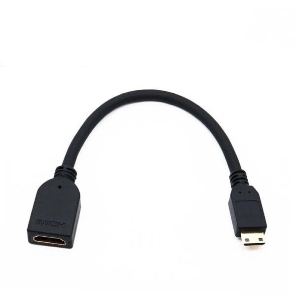 Mini HD-MI Hombre a HD-MI Mujer Convertidor Cable de extensión a prueba de agua para automóviles Camiones Barcas Computadoras de motocicletas
